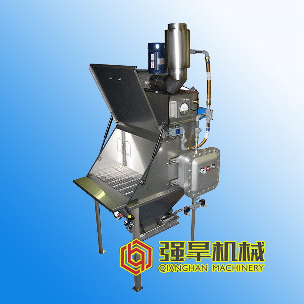 Dust-free Feeding Station for Discharging Powders and Particles