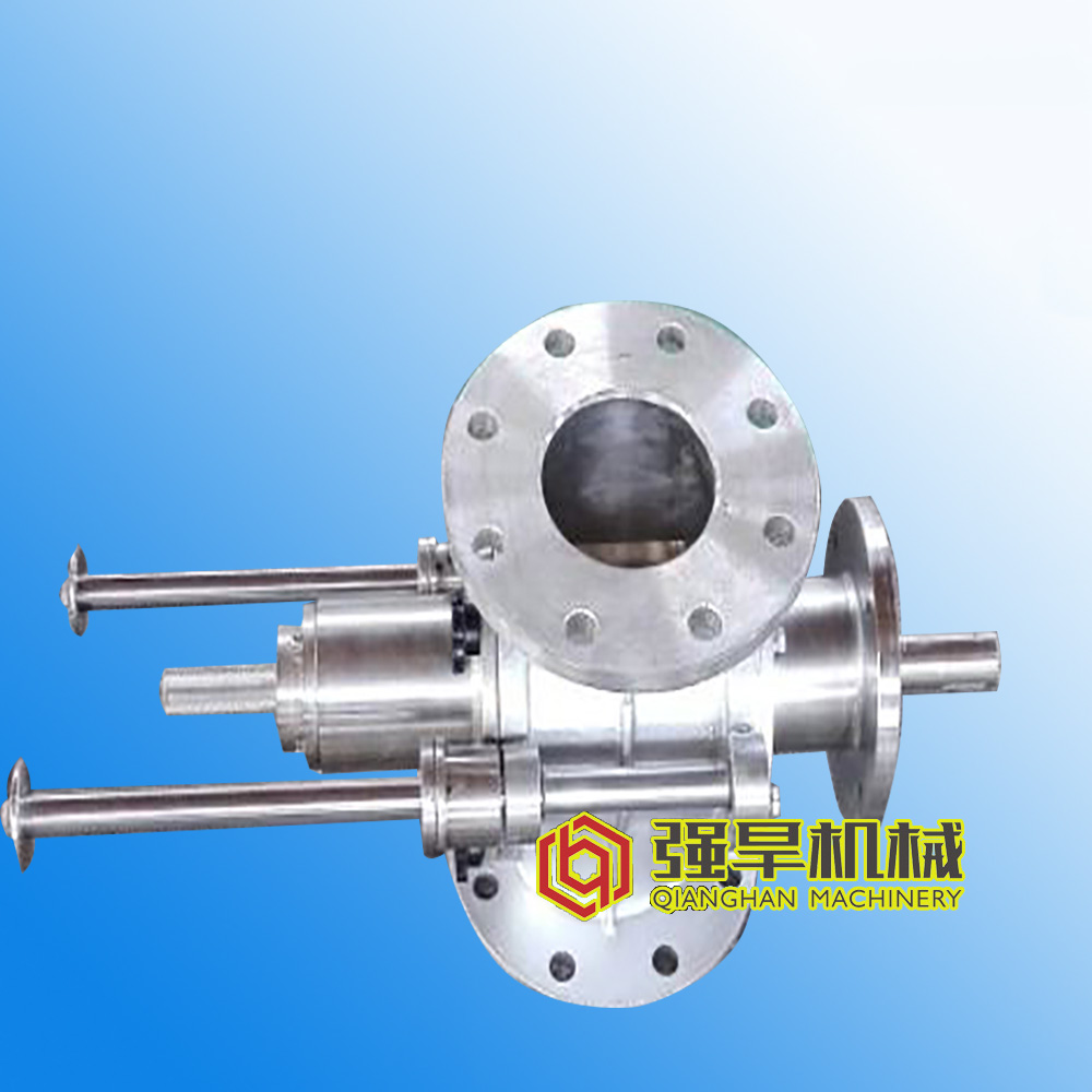 Rotary Feeder for Changing Direction of Powders Flow